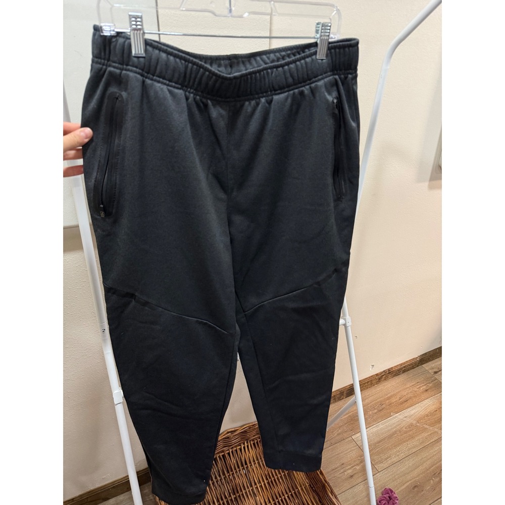 Etonic Mens Jogger Sweatpants‎ Black Fleece Lined Zipper Pockets Size Large L